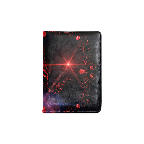 Music, key notes on dark background Custom NoteBook A5