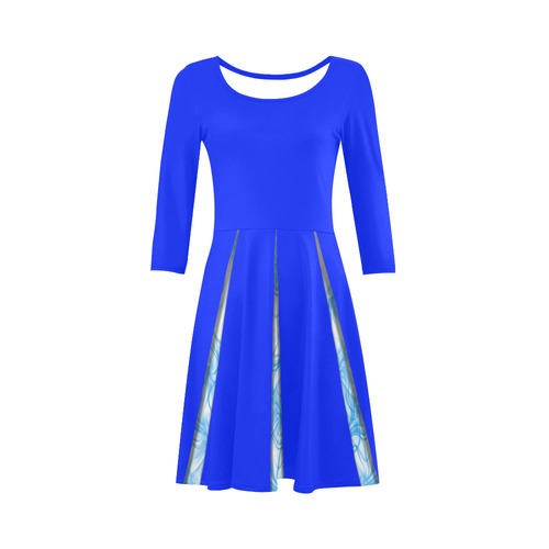 Smoke Blue Flames 3/4 Sleeve Sundress (D23)