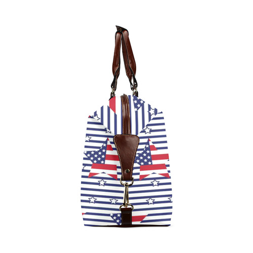 United states flag in a star Classic Travel Bag (Model 1643) Remake