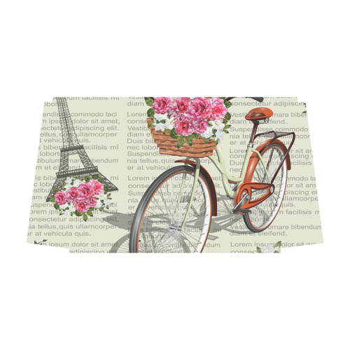 Paris tower pinkflower bike vintage newspaper Classic Travel Bag (Model 1643) Remake