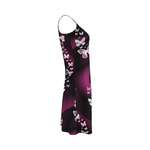 Pink Butterflies Alcestis Slip Dress (Model D05)