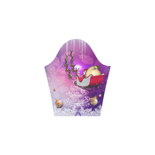 Santa Claus is coming Elbow Sleeve Ice Skater Dress (D20)