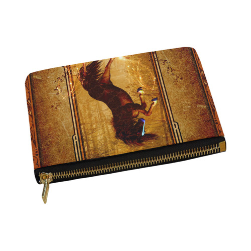 Awesome horse, vintage background Carry-All Pouch 12.5''x8.5''