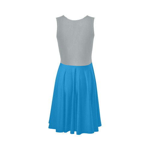 Carolina Panthers Team Colors Sleeveless Ice Skater Dress (D19)