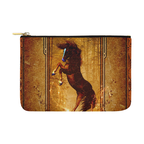 Awesome horse, vintage background Carry-All Pouch 12.5''x8.5''
