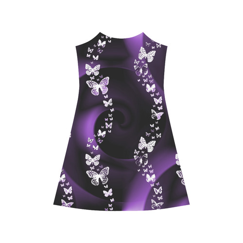 Purple Butterflies Alcestis Slip Dress (Model D05)