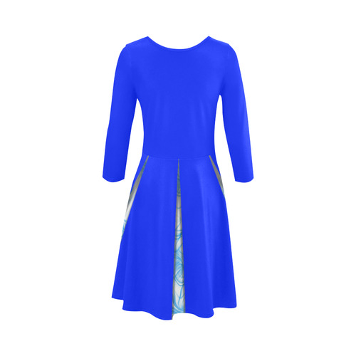 Smoke Blue Flames 3/4 Sleeve Sundress (D23)