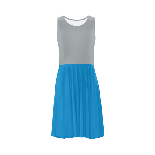 Carolina Panthers Team Colors Sleeveless Ice Skater Dress (D19)