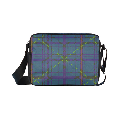 Neon Plaid Modern Design Classic Cross-body Nylon Bags (Model 1632)