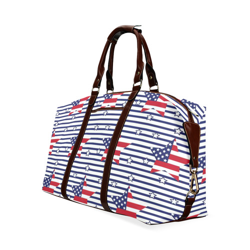 United states flag in a star Classic Travel Bag (Model 1643) Remake