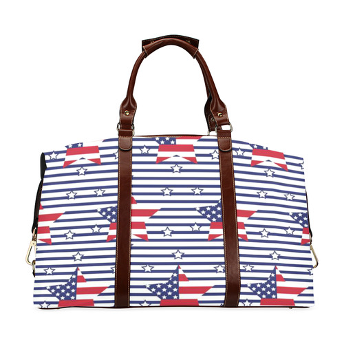 United states flag in a star Classic Travel Bag (Model 1643) Remake