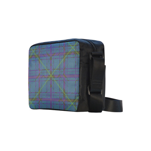 Neon Plaid Modern Design Classic Cross-body Nylon Bags (Model 1632)