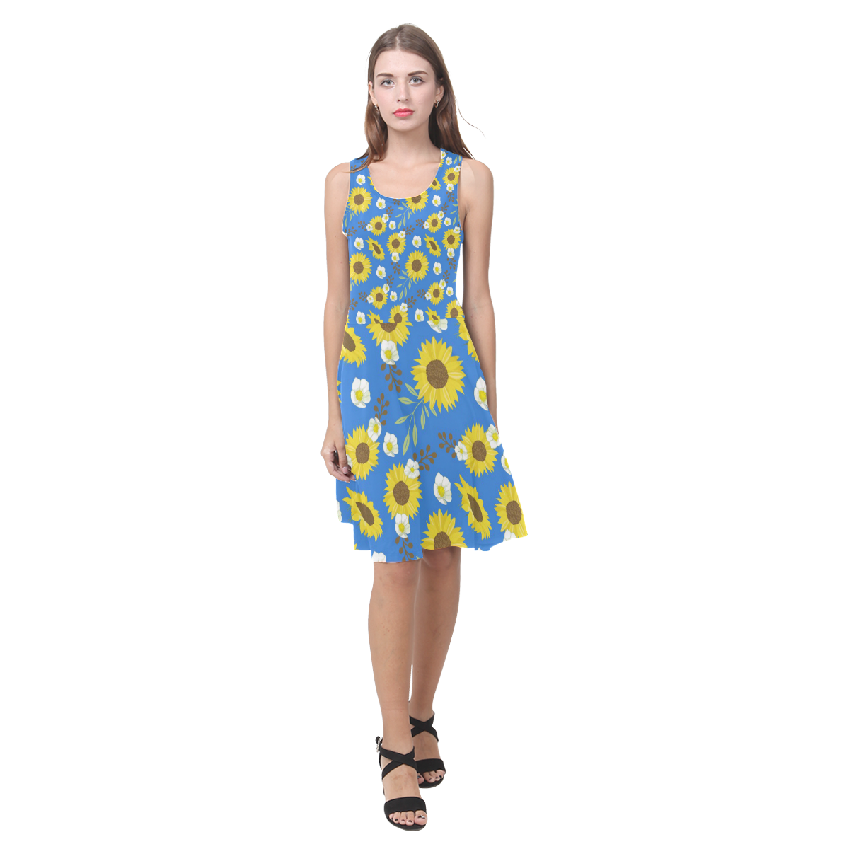 blue and yellow sundress