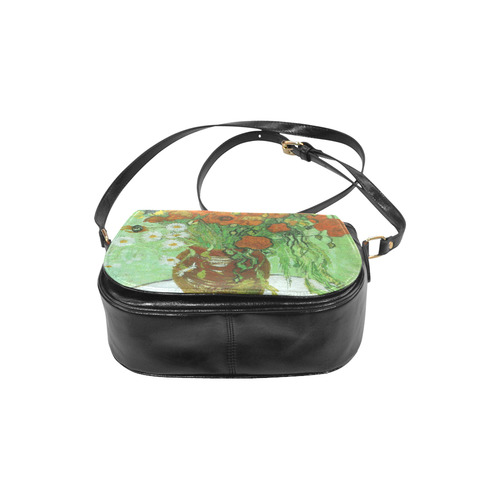 Van Gogh Red Poppies and Daisies Classic Saddle Bag/Small (Model 1648)