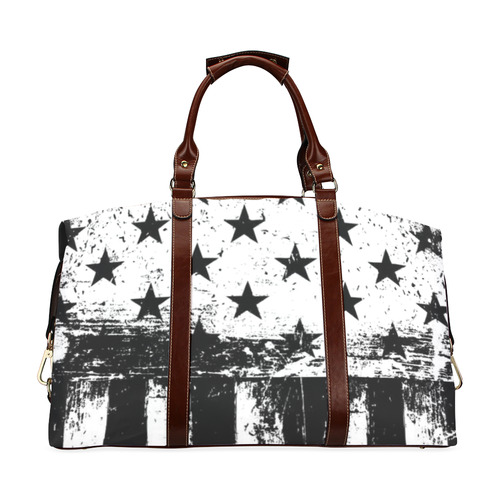 Grunge stars and stripes flag. Classic Travel Bag (Model 1643) Remake