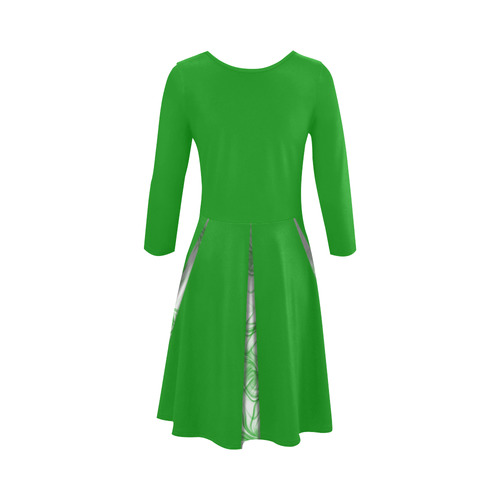 Smoke Green Flames 3/4 Sleeve Sundress (D23)