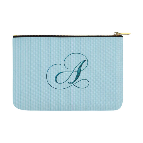 Letter A Blue - Jera Nour Carry-All Pouch 12.5''x8.5''