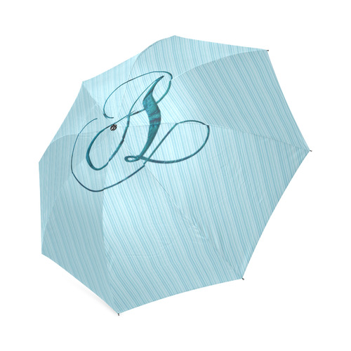 Letter A Blue - Jera Nour Foldable Umbrella (Model U01)