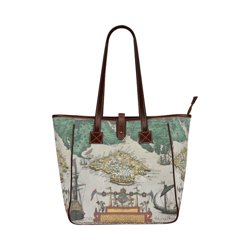 Isle of Wight old map ans southern England Classic Tote Bag (Model 1644)
