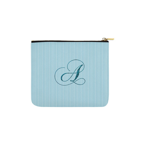 Letter A Blue - Jera Nour Carry-All Pouch 6''x5''