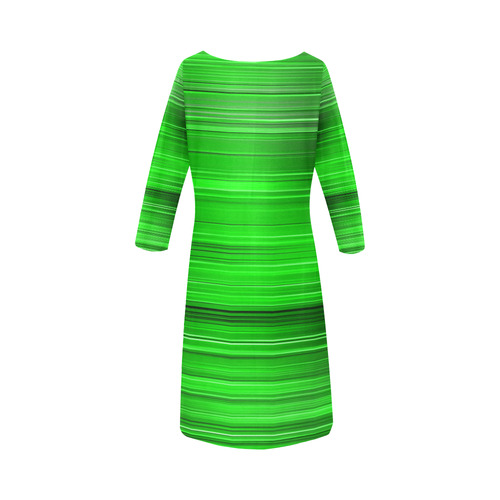 Electrified Static Neon Green Round Collar Dress (D22)
