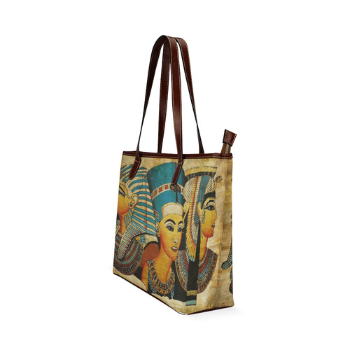 Ancient Egyptian Parchment Shoulder Tote Bag (Model 1646)