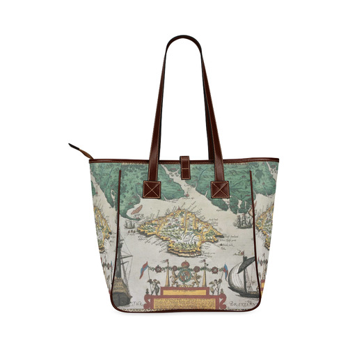 Isle of Wight old map ans southern England Classic Tote Bag (Model 1644)