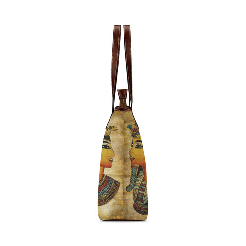 Ancient Egyptian Parchment Shoulder Tote Bag (Model 1646)