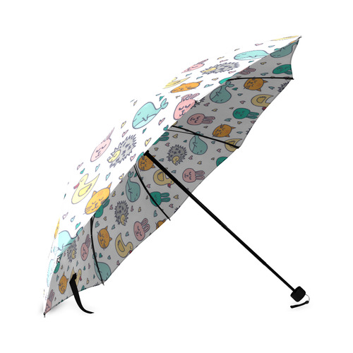 Cute Animals Pattern Cat Whale Rabbit Foldable Umbrella (Model U01)