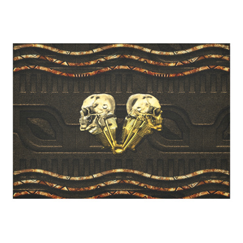 Awesome mechanical skull Cotton Linen Tablecloth 60"x 84"