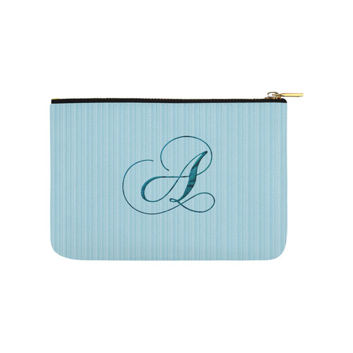 Letter A Blue - Jera Nour Carry-All Pouch 9.5''x6''