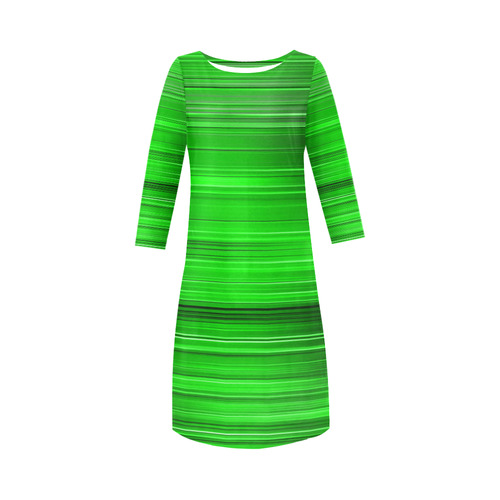 Electrified Static Neon Green Round Collar Dress (D22)