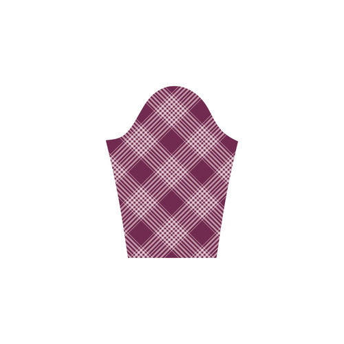 Burgundy And White Plaid 3/4 Sleeve Sundress (D23)