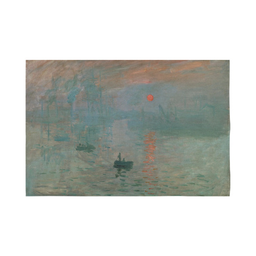 Claude Monet Impression Sunrise Soleil Levant Cotton Linen Wall Tapestry 90"x 60"