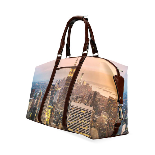 New York City Skyline with Urban Skyscrapers at Sunset Classic Travel Bag (Model 1643) Remake