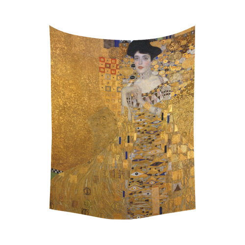 Gustav Klimt Adele Bloch Bauer Portrait Cotton Linen Wall Tapestry 60"x 80"