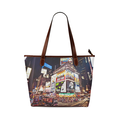 Manhattan New York City -Times Square Shoulder Tote Bag (Model 1646)