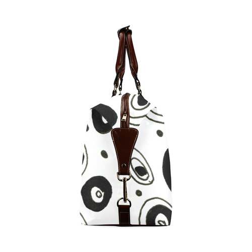 New art in Shop : Luxury designers travel bag. Black and white Classic Travel Bag (Model 1643) Remake