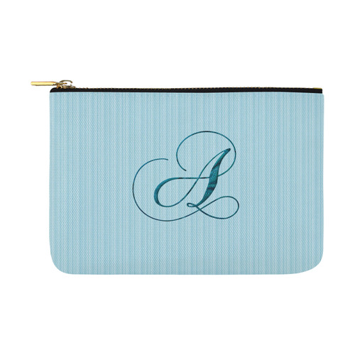 Letter A Blue - Jera Nour Carry-All Pouch 12.5''x8.5''