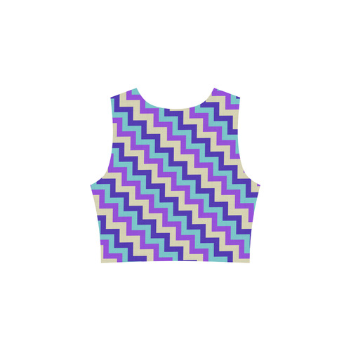 purple and blue chevron Sleeveless Ice Skater Dress (D19)