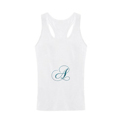 Letter A Blue - Jera Nour Plus-size Men's I-shaped Tank Top (Model T32)