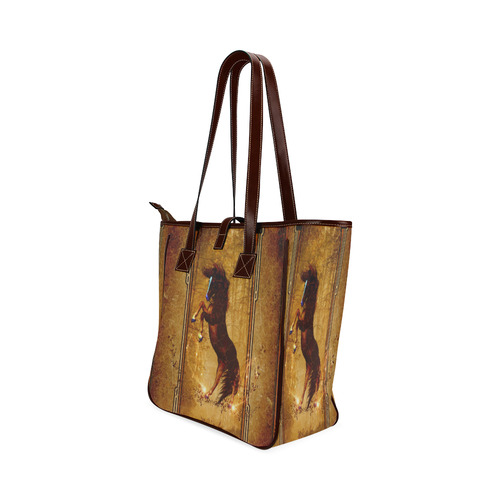 Awesome horse, vintage background Classic Tote Bag (Model 1644)