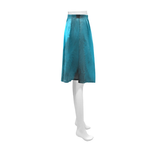 Blue Fluffy Heart Athena Women's Short Skirt (Model D15)