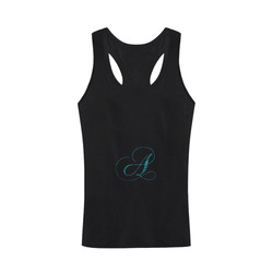 Letter A Blue - Jera Nour Plus-size Men's I-shaped Tank Top (Model T32)