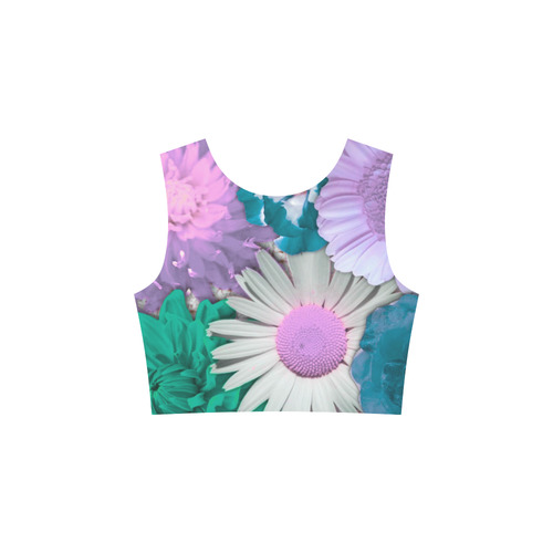 lovely flowers turquoise 3/4 Sleeve Sundress (D23)