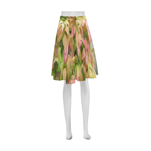 Pot full of colors, watercolors Athena Women's Short Skirt (Model D15)