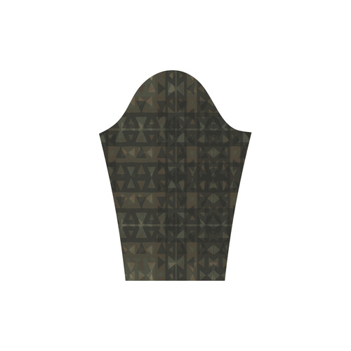 Camouflage triangles 3d Round Collar Dress (D22)