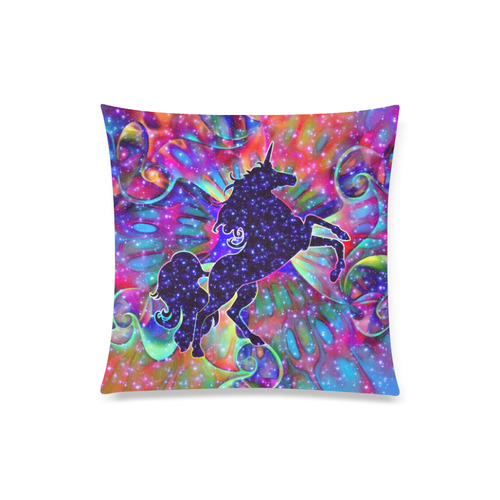 UNICORN OF THE UNIVERSE multicolored Custom Zippered Pillow Case 20"x20"(Twin Sides)