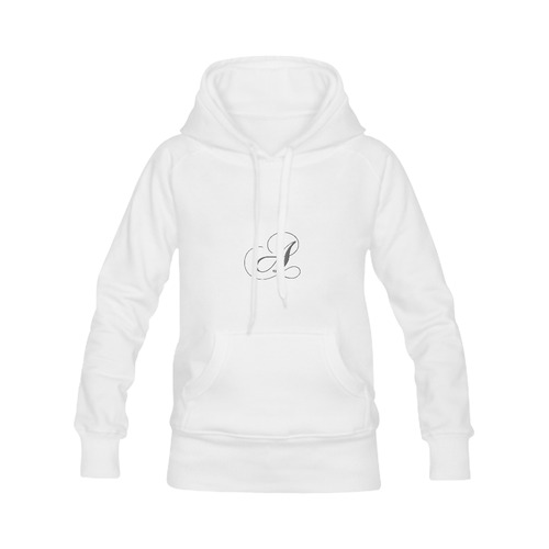 Letter A Gothic Grey - Jera Nour Women's Classic Hoodies (Model H07)