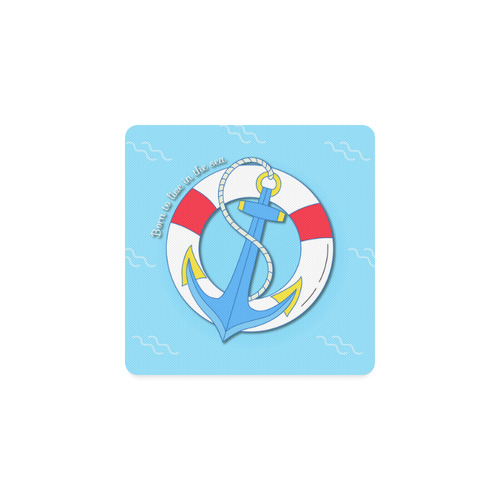 Anchor Nautical Sailing Sail Boat Yacht Square Coaster